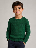Maglione per bambino Polo Ralph Lauren Kids verde con trama intrecciata 322702674 GREEN Ralph Lauren kids 