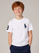 T-shirt per bambino Polo Ralph Lauren Kids bianca con motivo Polo Pony ricamato sul davanti 322832907 037 Ralph Lauren kids 