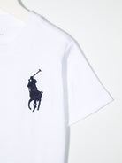 T-shirt per bambino Polo Ralph Lauren Kids bianca con motivo Polo Pony ricamato sul davanti 322832907 037 Ralph Lauren kids 