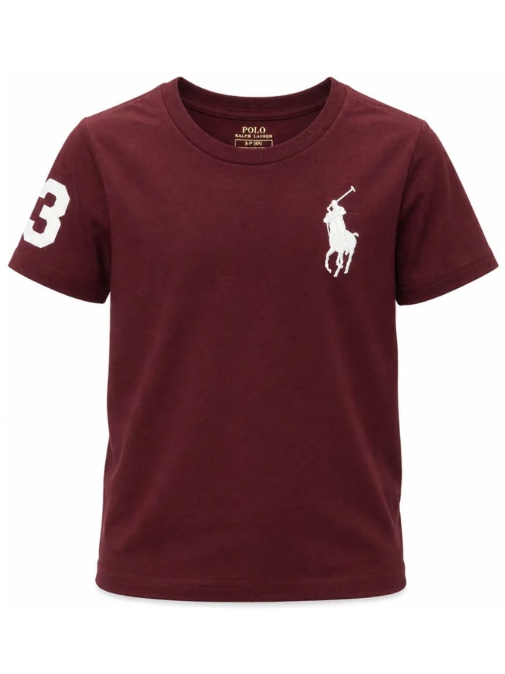 T-shirt per bambino Raulph Lauren Kids bordeaux con logo ricamato 322832907 508 Ralph Lauren kids 