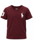 T-shirt per bambino Raulph Lauren Kids bordeaux con logo ricamato 322832907 508 Ralph Lauren kids 