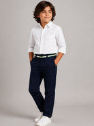 Pantaloni Chino per bambino Polo Ralph Lauren Kids blu con cintura 322855394 001 Ralph Lauren kids 