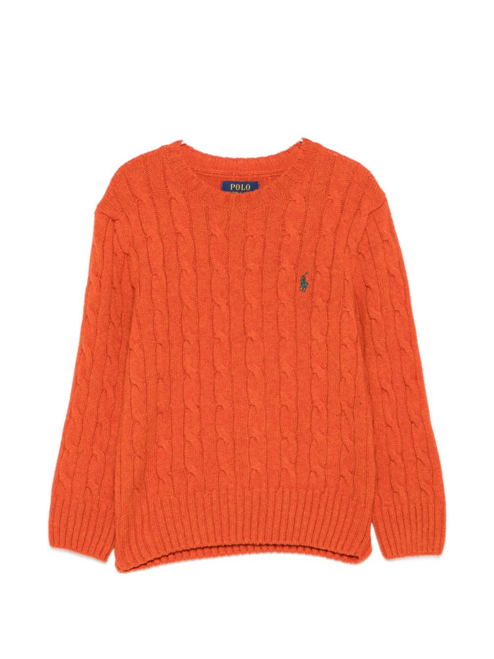 Maglione per bambino Polo Ralph Lauren Kids arancione con maglia intrecciata 322877728 ORANGE Ralph Lauren kids 