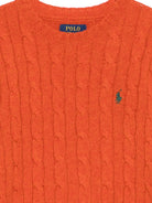 Maglione per bambino Polo Ralph Lauren Kids arancione con maglia intrecciata 322877728 ORANGE Ralph Lauren kids 