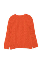 Maglione per bambino Polo Ralph Lauren Kids arancione con maglia intrecciata 322877728 ORANGE Ralph Lauren kids 