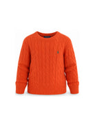 Maglione per bambino Polo Ralph Lauren Kids arancione con maglia intrecciata 322877728 ORANGE Ralph Lauren kids 