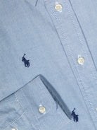 Camicia per bambino Polo Ralph Lauren Kids azzurra con ricami Polo Pony all-over 322878876 001 Ralph Lauren kids 