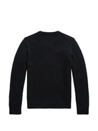 Maglione per bambino Polo Ralph Lauren Kids nero con logo Polo Pony ricamato sul petto 322970429 BLACK Ralph Lauren kids 