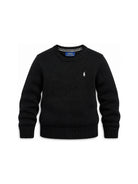 Maglione per bambino Polo Ralph Lauren Kids nero con logo Polo Pony ricamato sul petto 322970429 BLACK Ralph Lauren kids 
