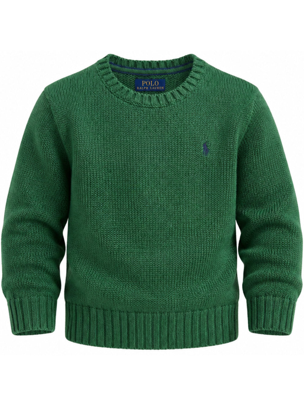 Maglione per bambino Ralph Lauren Kids verde con logo rimato sul petto 322970429 GREEN Ralph Lauren kids 