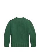 Maglione per bambino Ralph Lauren Kids verde con logo rimato sul petto 322970429 GREEN Ralph Lauren kids 