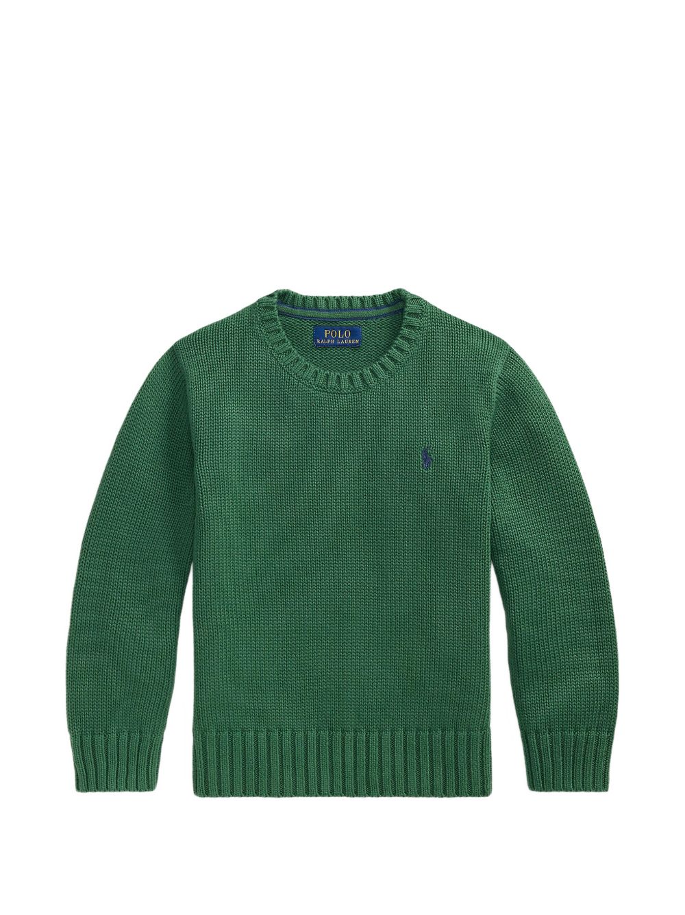 Maglione per bambino Ralph Lauren Kids verde con logo rimato sul petto 322970429 GREEN Ralph Lauren kids 