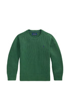 Maglione per bambino Ralph Lauren Kids verde con logo rimato sul petto 322970429 GREEN Ralph Lauren kids 