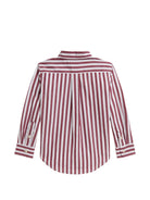 Camicia per bambino Ralph Lauren Kids rossa con motivo a righe verticali 322979319 BURGANDY Ralph Lauren kids 