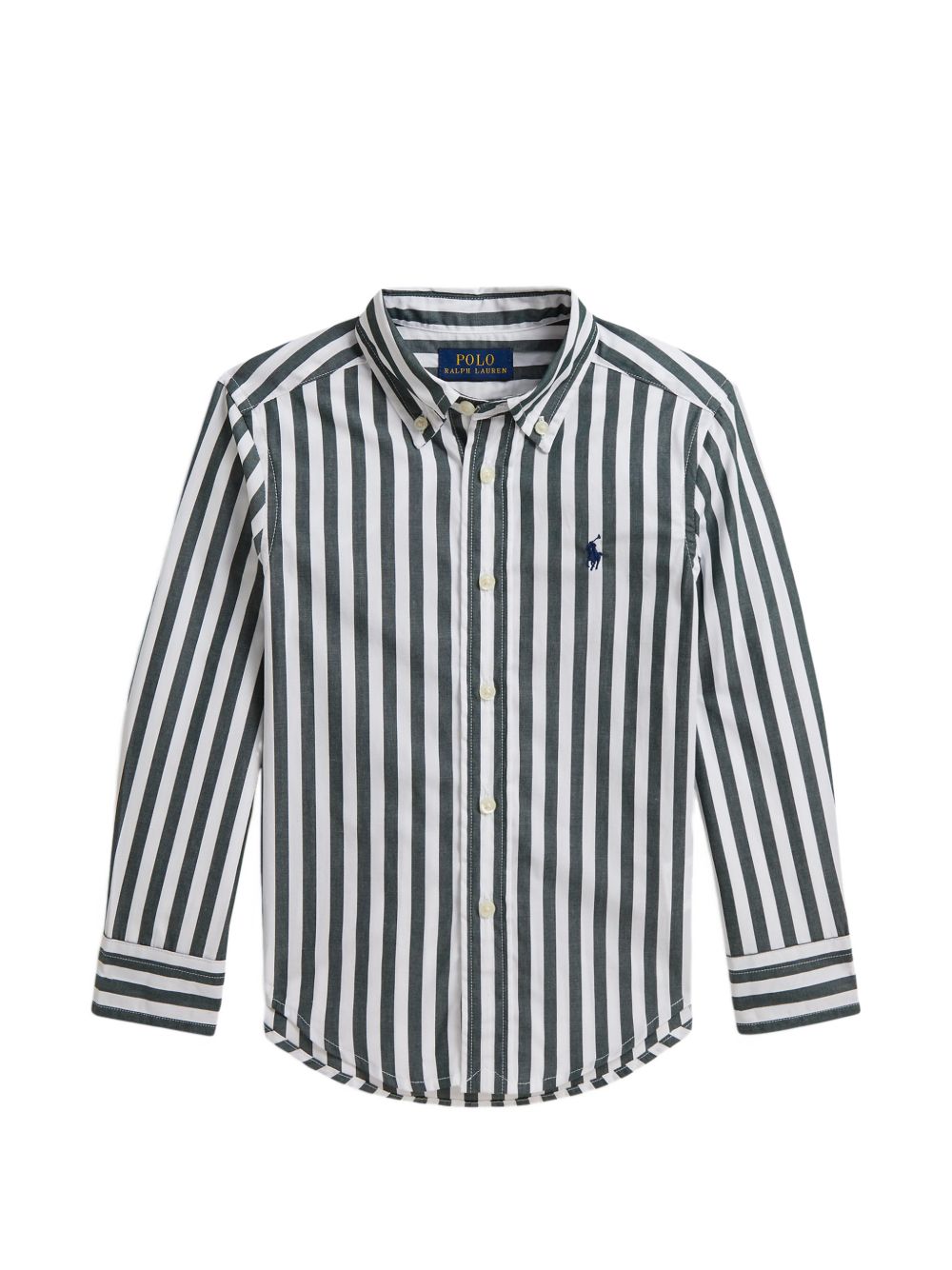 Camicia per bambino Ralph Lauren Kids verde con motivo a righe verticali 322979319 GREEN Ralph Lauren kids 