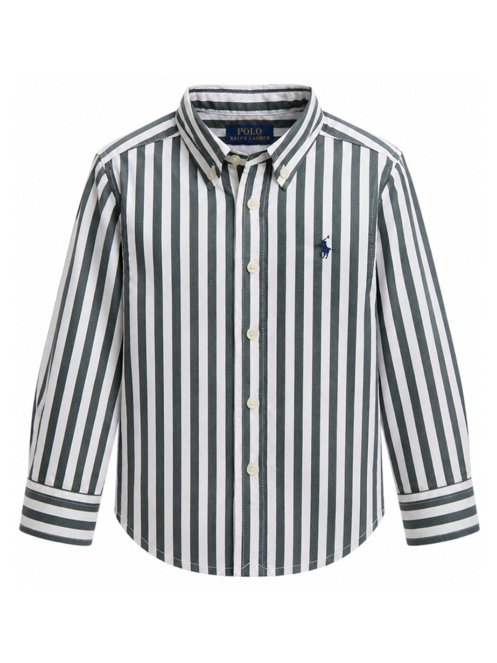 Camicia per bambino Ralph Lauren Kids verde con motivo a righe verticali 322979319 GREEN Ralph Lauren kids 