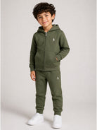 Pantaloni sportivi per bambino Polo Ralph Lauren Kids verde con logo ricamato 322A95764 002 Ralph Lauren kids 