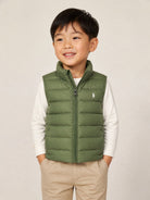 Gilet per bambino Polo Ralph Lauren Kids verde con logo Polo Pony 322B15067 003 Ralph Lauren kids 