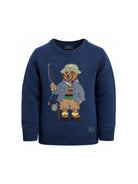 Maglione per bambino Polo Ralph Lauren Kids blu con maglia a intarsio 322B18571 001 Ralph Lauren kids 