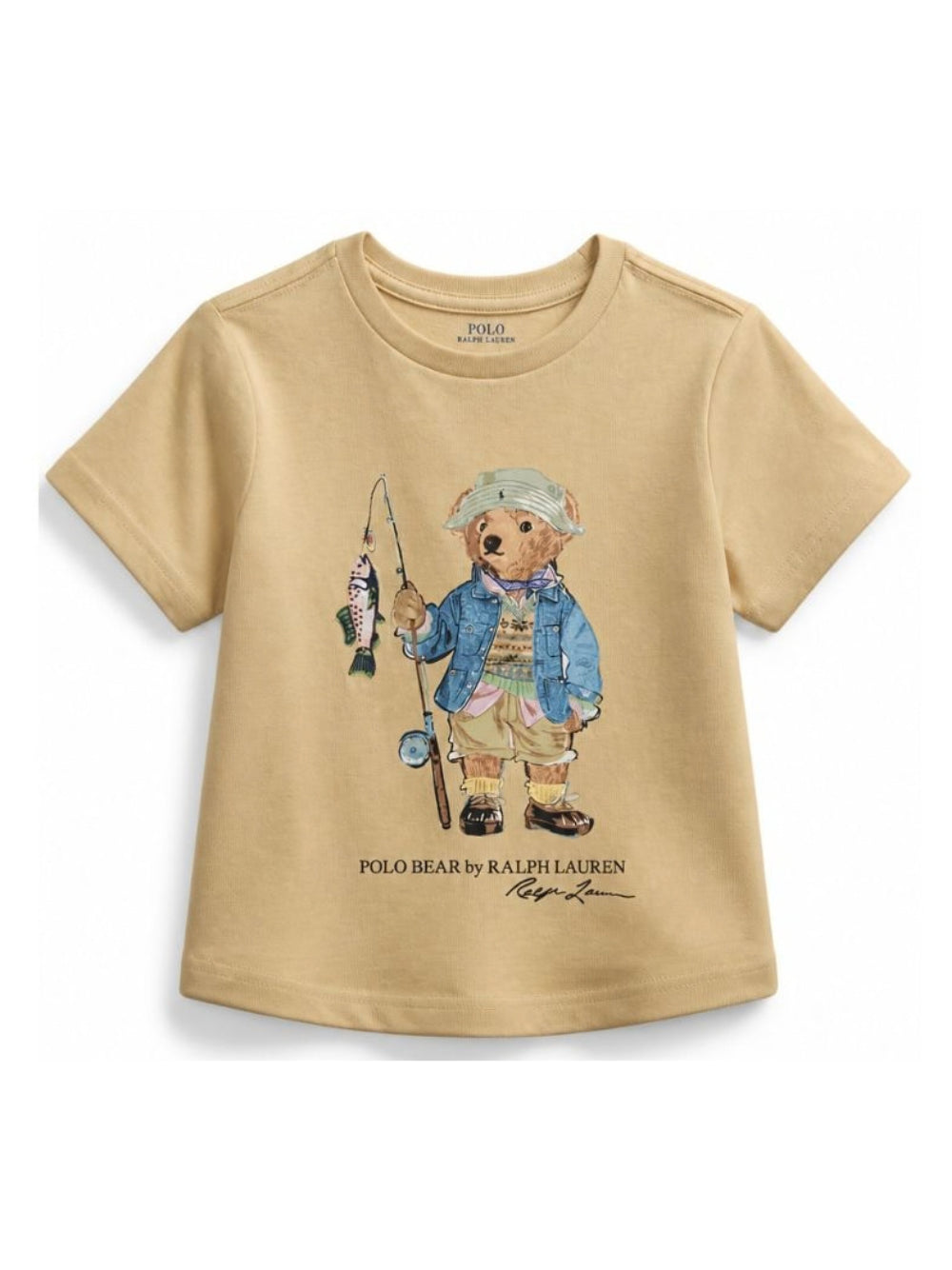 T-shirt per bambino Polo Ralph Lauren Kids beige con motivo Polo Bear 322B20172 001 Ralph Lauren kids 