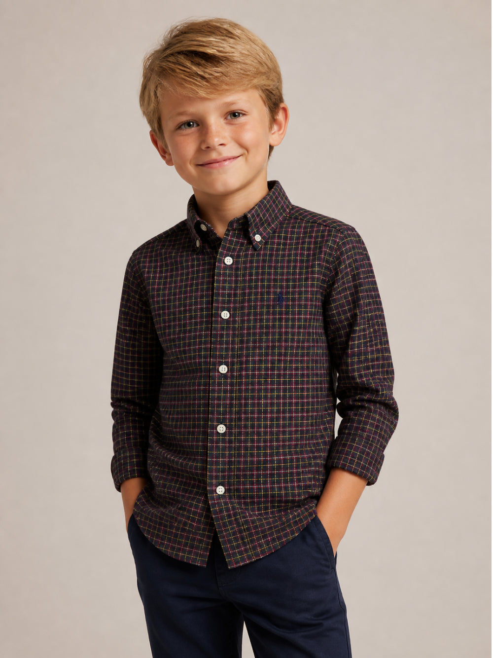 Camicia per bambino Ralph Lauren Kids rossa con motivo a quadri 322B24624 001 Ralph Lauren kids 