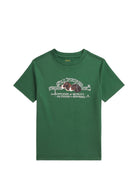 T-shirt per bambino Polo Ralph Lauren Kids verde con stampa grafica 322B26991 001 Ralph Lauren kids 