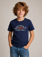 T-shirt per bambino Polo Ralph Lauren Kids blu con stampa grafica 322B26994 001 Ralph Lauren kids 