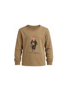 T-shirt per bambino Polo Ralph Lauren Kids beige con stampa grafica 322B27277 001 Ralph Lauren kids 