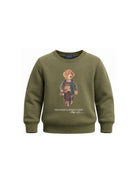 Felpa per bambino Polo Ralph Lauren Kids verde con stampa grafica Polo Bear 322B27294 001 Ralph Lauren kids 