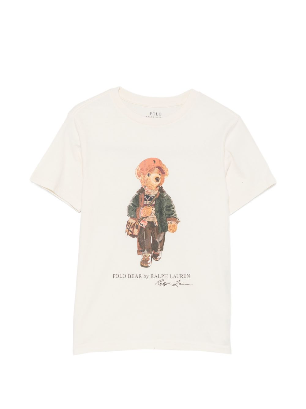 T-shirt per bambino Polo Ralph Lauren Kids bianca con stampa grafica 322B27298 002 Ralph Lauren kids 
