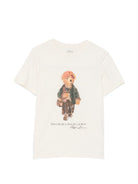T-shirt per bambino Polo Ralph Lauren Kids bianca con stampa grafica 322B27298 002 Ralph Lauren kids 