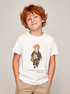 T-shirt per bambino Polo Ralph Lauren Kids bianca con stampa grafica 322B27298 002 Ralph Lauren kids 