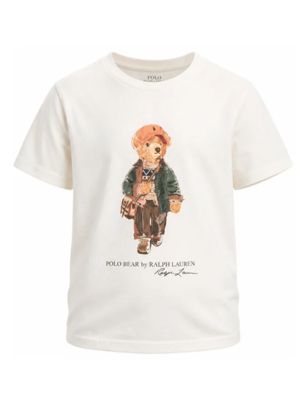 T-shirt per bambino Polo Ralph Lauren Kids bianca con stampa grafica 322B27298 002 Ralph Lauren kids 
