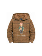Felpa per bambino Polo Ralph Lauren Kids marrone con fantasia in pied-de-poule 322B27801 001 Ralph Lauren kids 