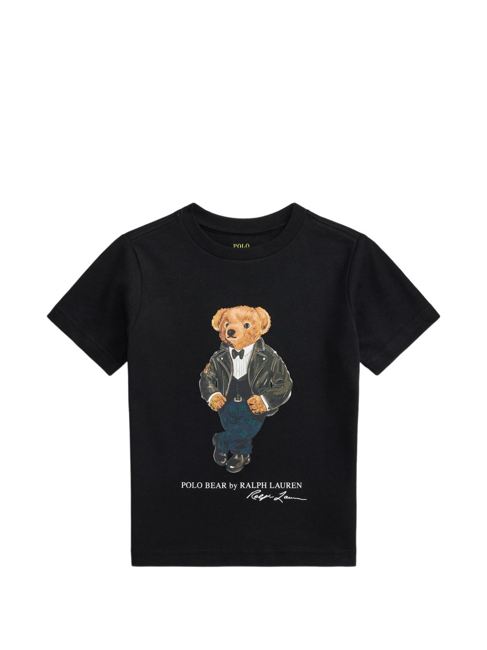 T-shirt per bambino Polo Ralph Lauren Kids nera con stampa Polo Bear sul davanti 322B29156 001 Ralph Lauren kids 