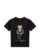 T-shirt per bambino Polo Ralph Lauren Kids nera con stampa Polo Bear sul davanti 322B29156 001 Ralph Lauren kids 