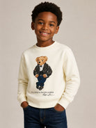 Felpa per bambino Polo Ralph Lauren Kids bianca con stampa Polo Bear sul davanti 322B29157 001 Ralph Lauren kids 