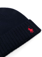 Berretto per bambino Polo Ralph Lauren Kids blu con ricamo Polo Pony 323953204 001 Ralph Lauren kids 