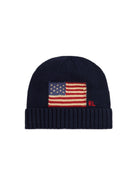Cappello per bambino Polo Ralph Lauren Kids blu con bandiera americana ricamata 323980672 001 Ralph Lauren kids 