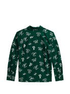 Camicia Andy Cam per bambino Polo Ralph Lauren Kids verde con logo all-over 323B24632 001 Ralph Lauren kids 