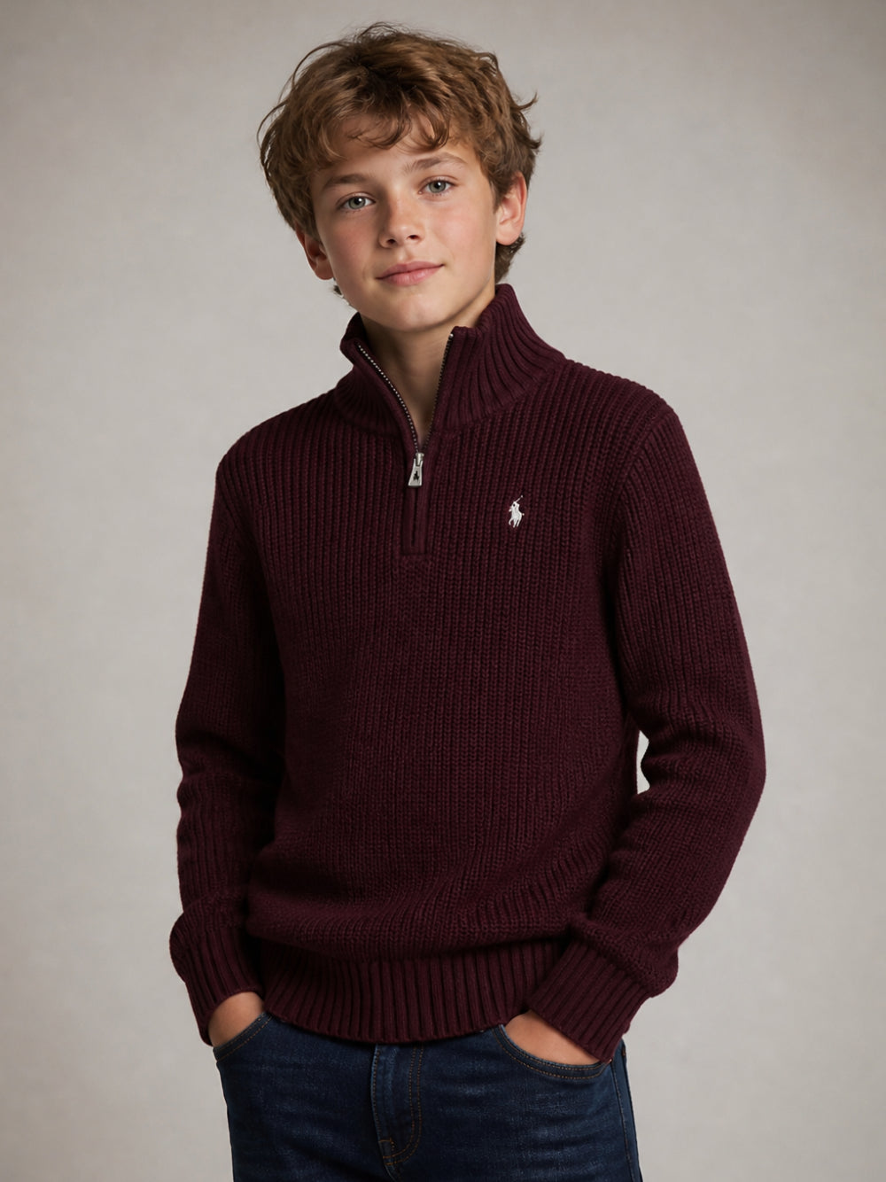Maglione per bambino Polo Ralph Lauren Kids rosso con motivo Polo Pony ricamato 323B26119 004 Ralph Lauren kids 