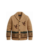Cardigan per bambino PoloRalph Lauren Kids beige con scollo a scialle 323B26121 001 Ralph Lauren kids 