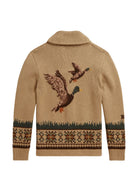 Cardigan per bambino PoloRalph Lauren Kids beige con scollo a scialle 323B26121 001 Ralph Lauren kids 