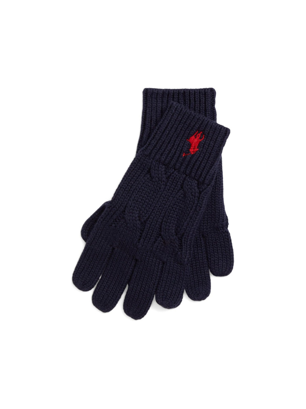 Guanti per bambino Polo Ralph Lauren Kids blu con motivo Polo Pony ricamato 323P00672 001 Ralph Lauren kids 