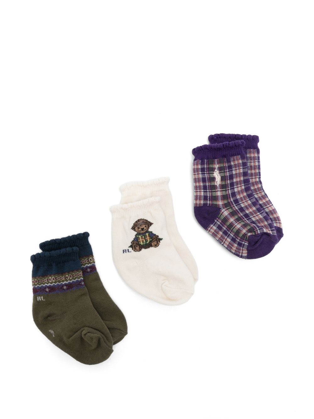 Calzini per neonati Ralph Lauren Kids multicolore set da (3 pezzi) 445P19565 001 Ralph Lauren kids 