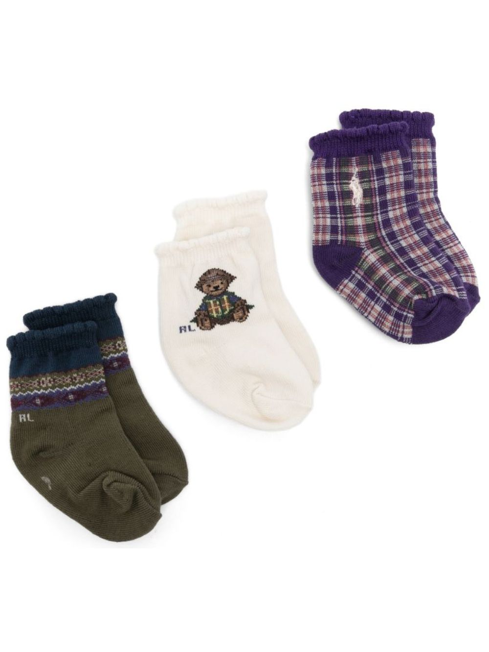 Calzini per neonati Ralph Lauren Kids multicolore set da (3 pezzi) 445P19565 001 Ralph Lauren kids 