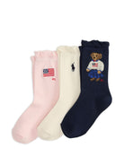 Calzini per bambina Ralph Lauren Kids multicolor set da (3 pezzi) 447P11076 001 Ralph Lauren kids 
