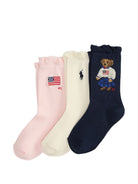 Calzini per bambini Polo Ralph Lauren Kids multicolor set (3 pezzi) 448P11076 001 Ralph Lauren kids 
