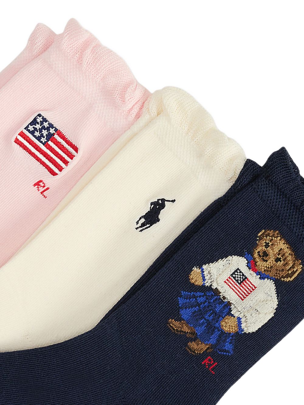 Calzini per bambini Polo Ralph Lauren Kids multicolor set (3 pezzi) 448P11076 001 Ralph Lauren kids 