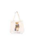 Borsa shopper tote per bambini Polo Ralph Lauren Kids bianco con stampa Polo Bear 9AR021 J9F Ralph Lauren kids 